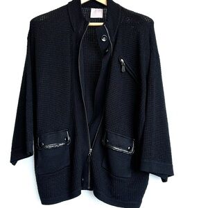 EVOLUTION Black Knit Cardigan with Pockets